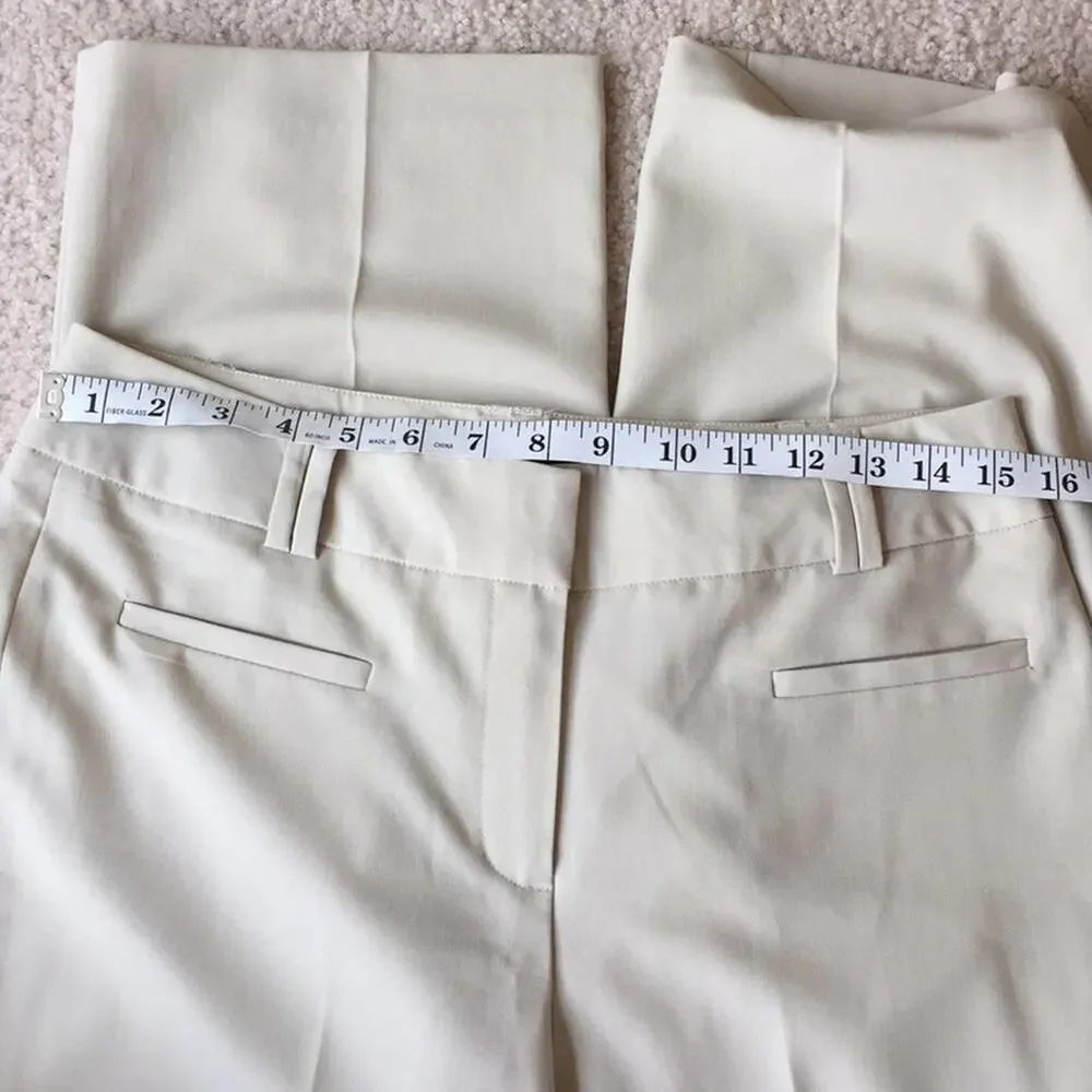 Larry Levine Stretch Tan Cropped Pants Size 8‎